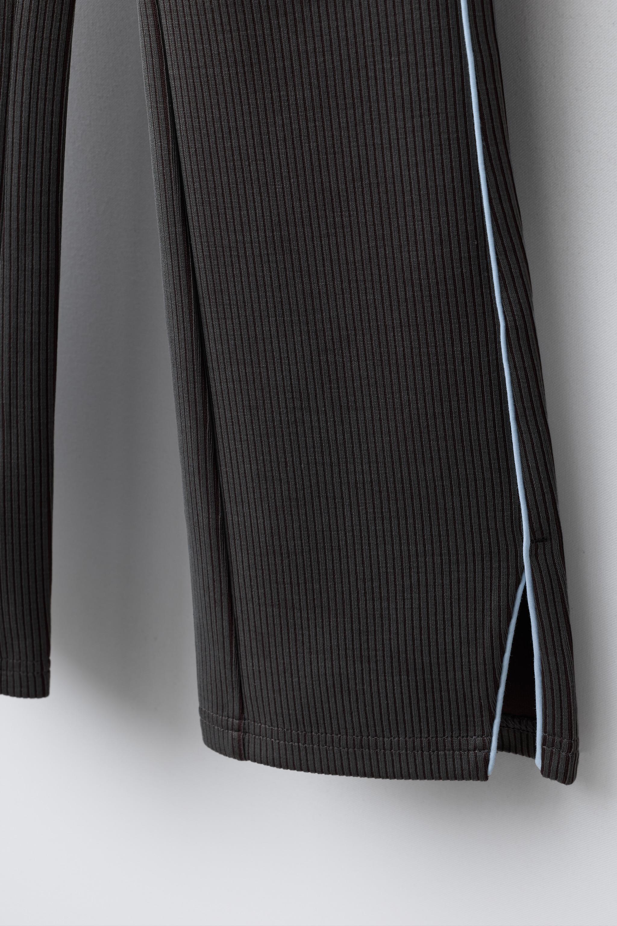 RIBBED FLARE PANTS WITH MODAL
